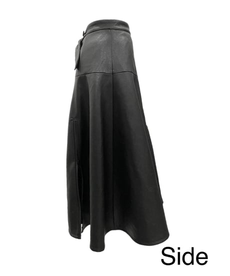 ジップオープンフェイクレザースカート / Zip Open FakeLeather Skirt