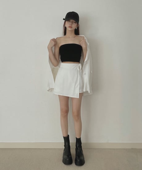 ラップミニスカート(インナーショートパンツ付き) /Wrap Mini Skirt( +inner Short Pants)