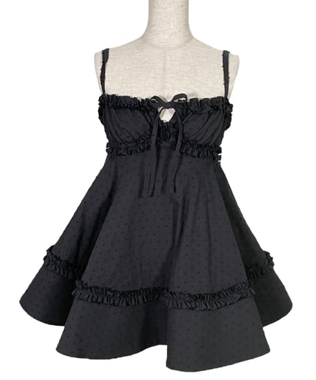 ［Black］キャミソールチュニックドレス /Camisole Tunic Dress
