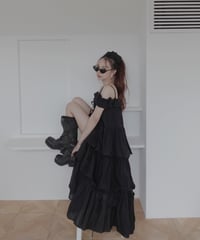 【Black】ガウンドレス/Gown Dress