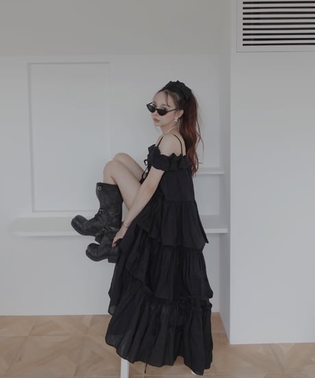 【Black】ガウンドレス/Gown Dress