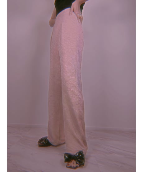 クリンクルマテリアルハイウェストパンツ　Crinkle Material High Waist Pants