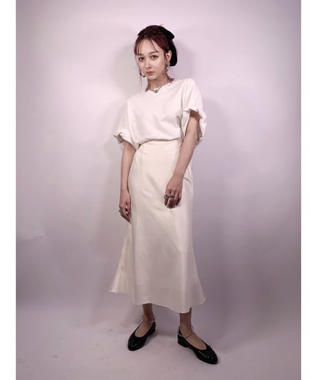 Emboss Flare Skirt　型押しフレアスカート