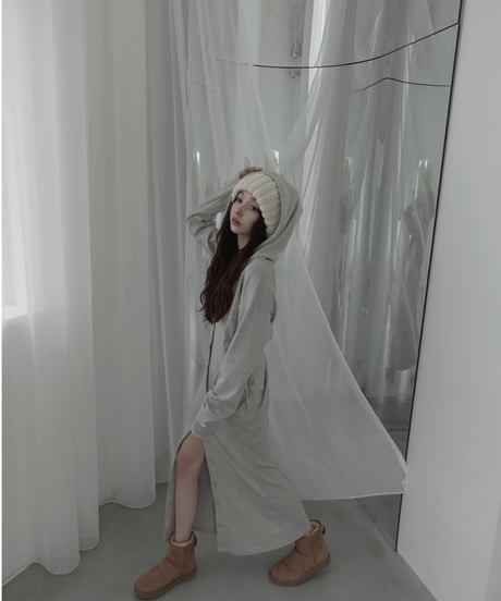 フードロングワンピース/Hooded Long One-Piece