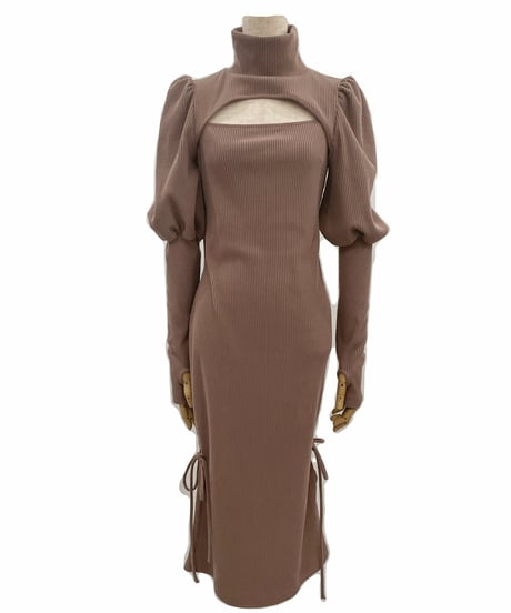 ボリュームスリーブセパレートフレアワンピース / Volume Sleeve Separate Flare One-Piece