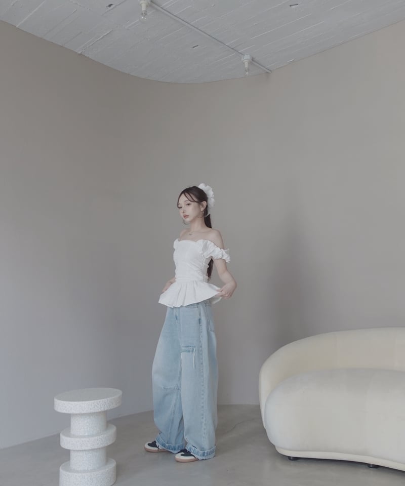 バレルデニム BarrelLeg Denim LightBlue】バレルデニム / BarrelLeg Denim | FICTION T