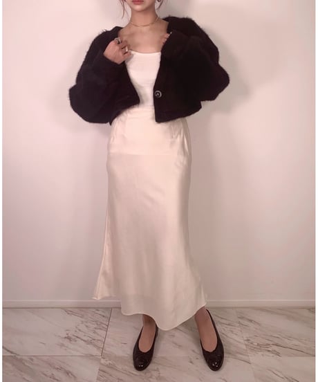 クロップドアシンメトリーカーディガン / Cropped Asymmetry Cardigan