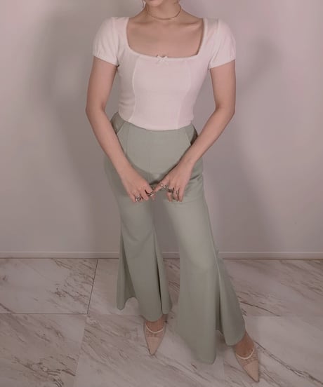 スプリングハイウェストフレアパンツ　Spring High Waist Flare Pants