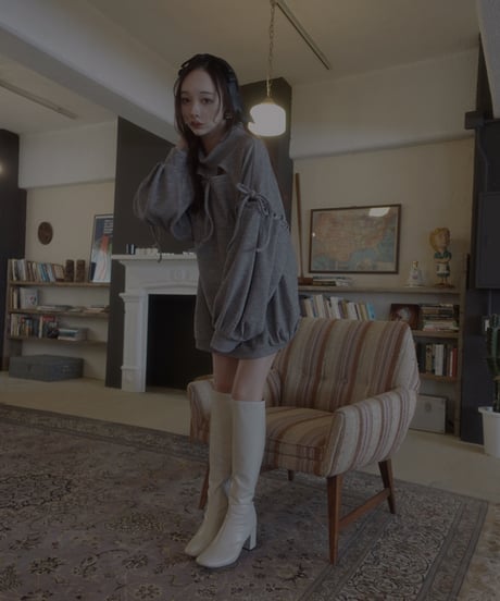 レースアップチュニックワンピ /  Laceup Tunic One-Piece