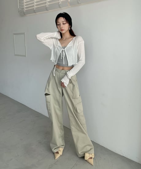 サイドカットタックパンツ / Side Cut Tack Bottoms