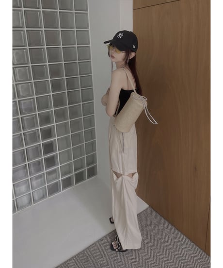 Bijou Ribbon Clear Mules /ビジューリボンクリアミュール