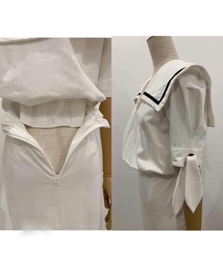 セーラーカラースリットワンピ　Sailor Collar Slit One-Piece