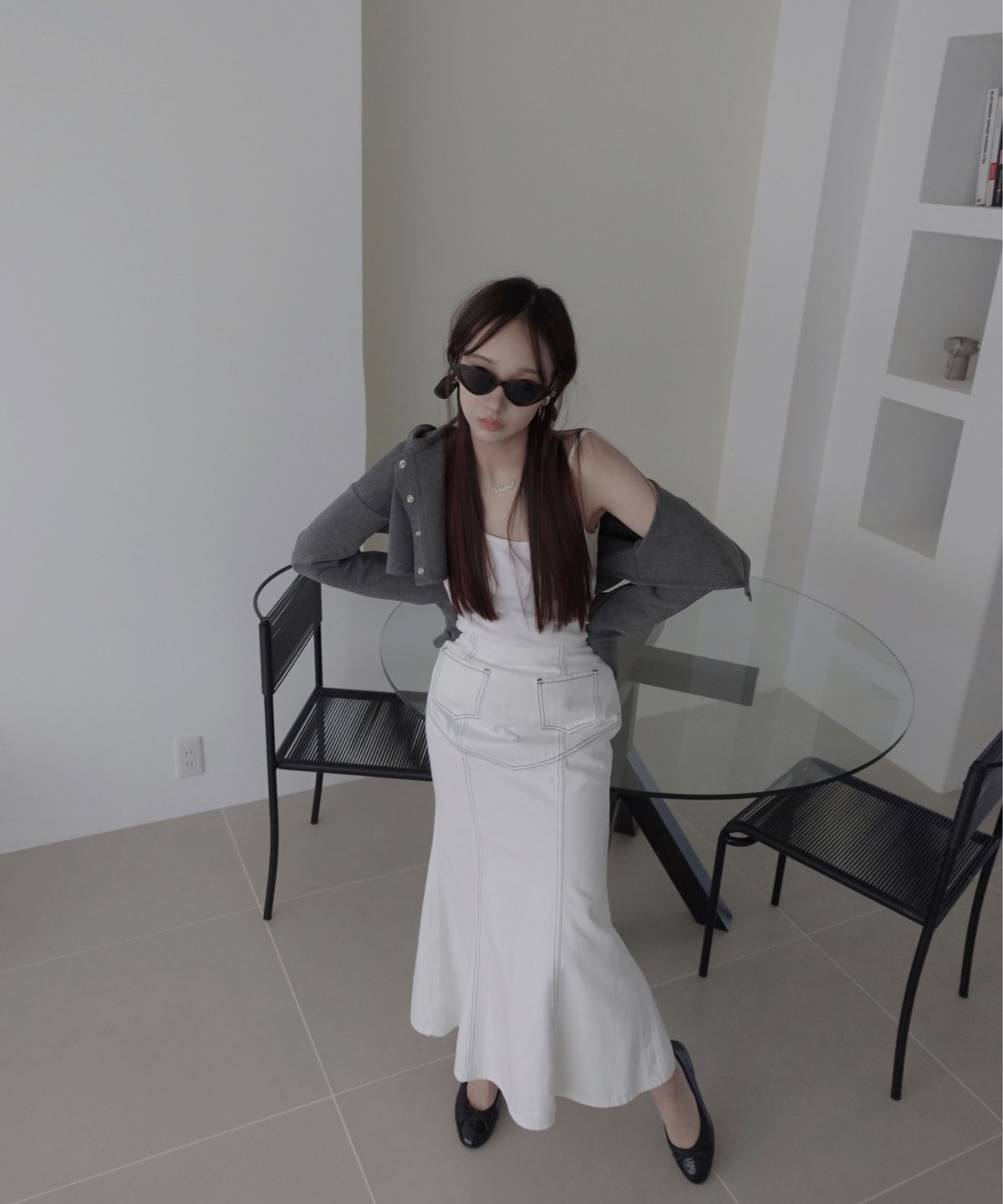 デニムフレアスカート /Denim Flare Skirt | FICTION TOKYO O デニムフレアスカート /Denim Flare Skirt | FICTION TOKYO O