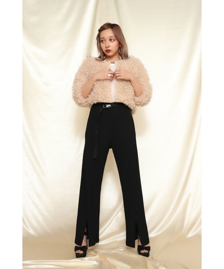 Front Slit Belt Pants　リブスリットパンツ