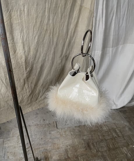 エナメルクロコフェザーバック / Enamel Croco Feather Bag