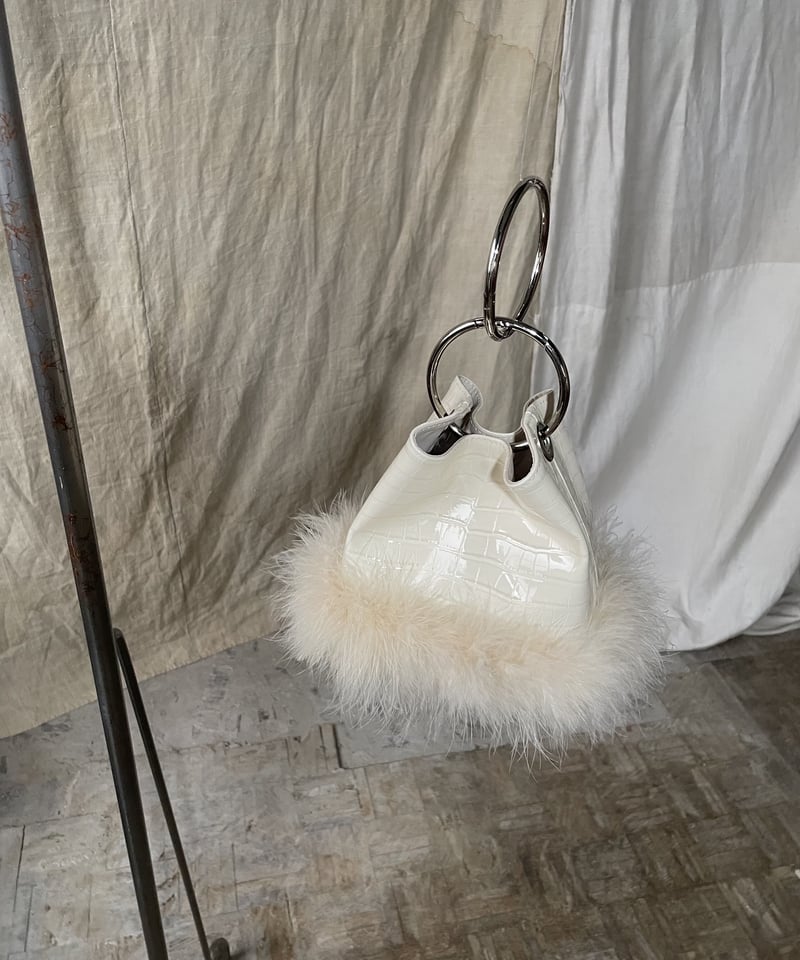 エナメルクロコフェザーバック / Enamel Croco Feather Bag | FIC 