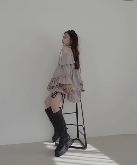 2wayチュニックワンピース / 2Way Collar Tunic One-Piece