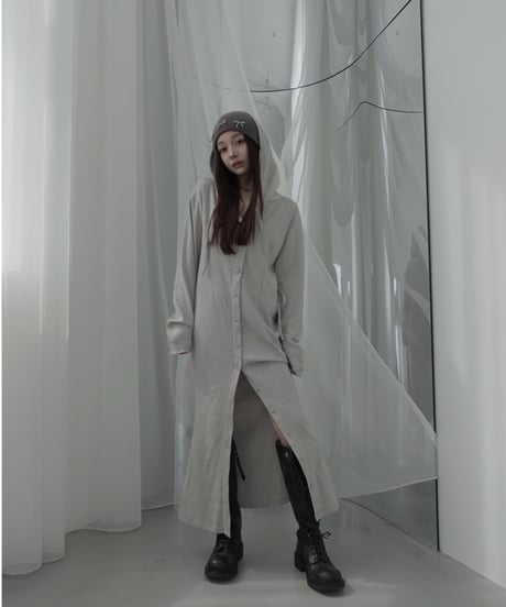 フードロングワンピース/Hooded Long One-Piece