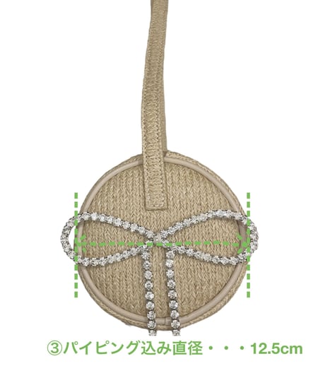 Bijou Ribbon Round Bag / ビジューリボンラウンドバッグ