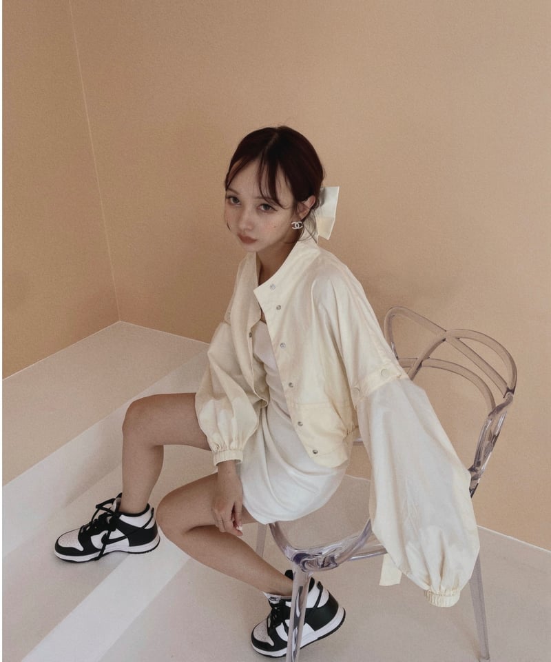 オープンスリーブリボンブルゾン / Open Sleeve Ribbon Blouson |