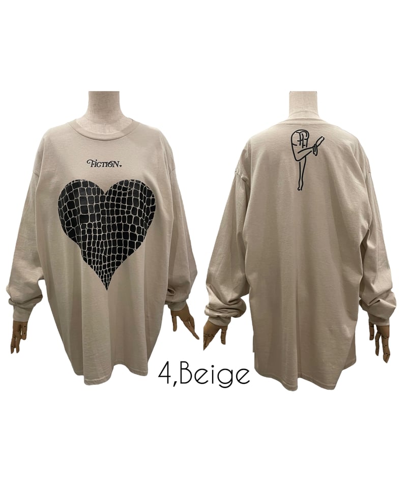 Croco Heart Longsleeve T /クロコハートロンT | FICTION T Croco Heart Longsleeve T /クロコハートロンT | FICTION T