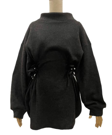 ウェストリボンニットチュニックワンピース /Waist Ribbon Knit Tunic One-piece