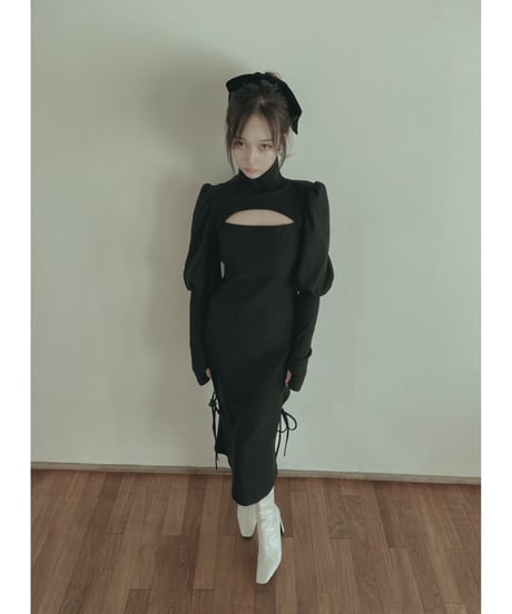 ボリュームスリーブセパレートフレアワンピース / Volume Sleeve Separate Flare One-Piece