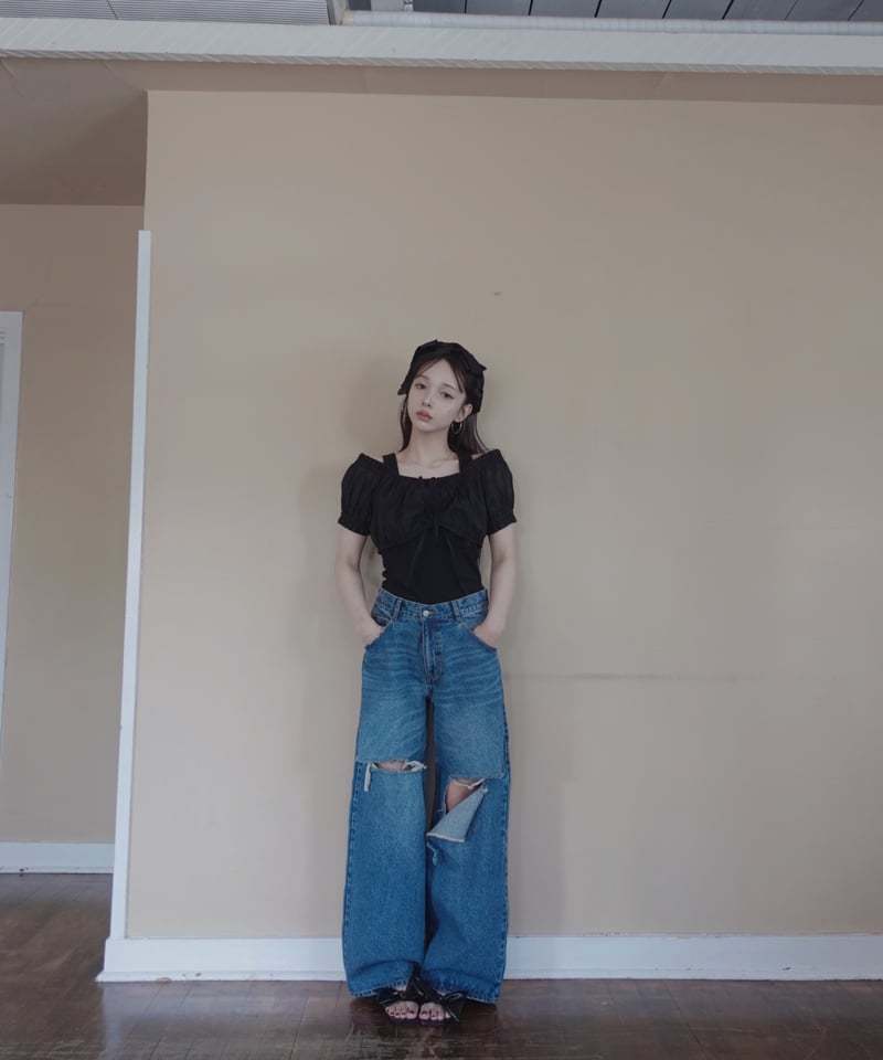 fiction tokyo 2Wayデニム　フィクショントーキョー Blue］2wayデニム / 2way Denim | FICTION TOKYO OFFI