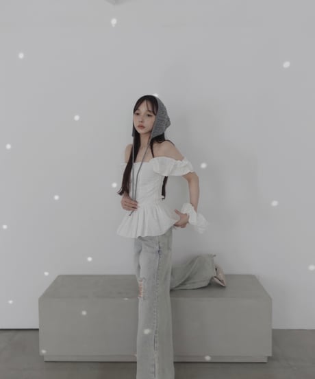 【Milk】コットンレーストップ(+ビッグシュシュ）/ CottonLace Top(+BigSHUSHU)
