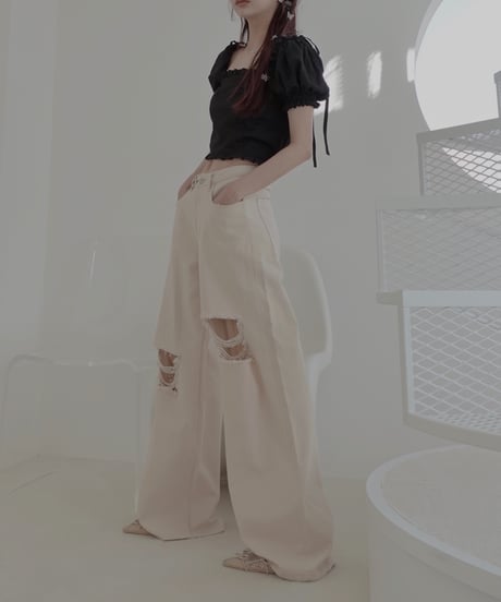 2wayスリーブチェストポケットトップ/2way Sleeve Chest Pocket Top