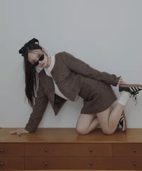 ［Brown］ツイードジャケット/ Tweed Jacket
