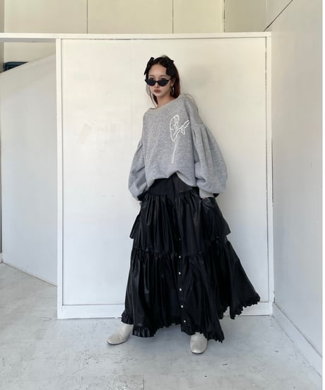 2サイドスリット カーゴポケット ティアードスカート / Both Side Slit Cargo Pocket Tiered Skirt