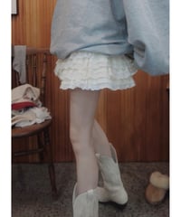 コットンレースフリルフリルショートパンツ / Cotton Lace Frill Frill Short Pants