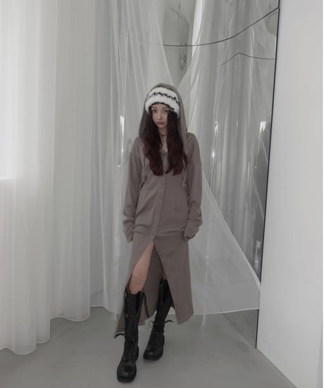 フードロングワンピース/Hooded Long One-Piece