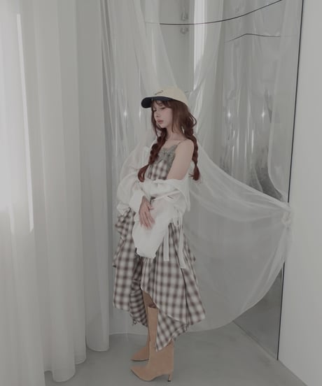 【Sheer Milk】サイドカットフードシャツ/Side Cutting Hooded Shirts
