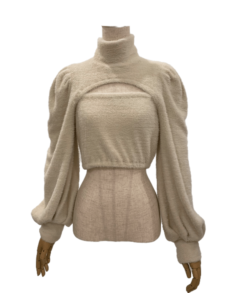 Fluffy Cutout Top/フラッフィーカットアウトトップ レディース フラッフィーセパレートトップ / Fluffy Separate Tops | FICTION