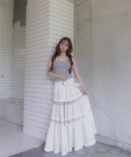 【Basic Collection】フリルタンクトップ / Frill Tank Top