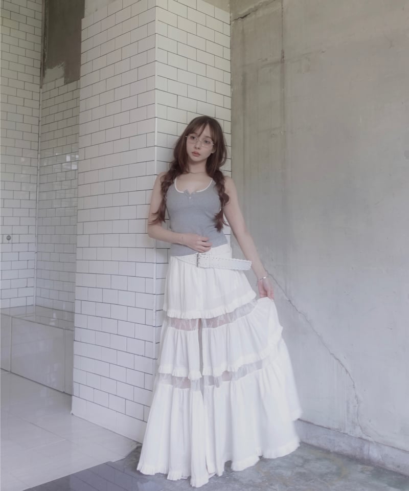 Bibiy. IRIS RUFFLE TOP フリルタンクトップ　ワンピース Bibiy. IRIS RUFFLE TOP フリルタンクトップ ワンピース 【公式通販】
