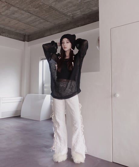 サイドリボンフレアパンツ / Side Ribbon Flare Pants