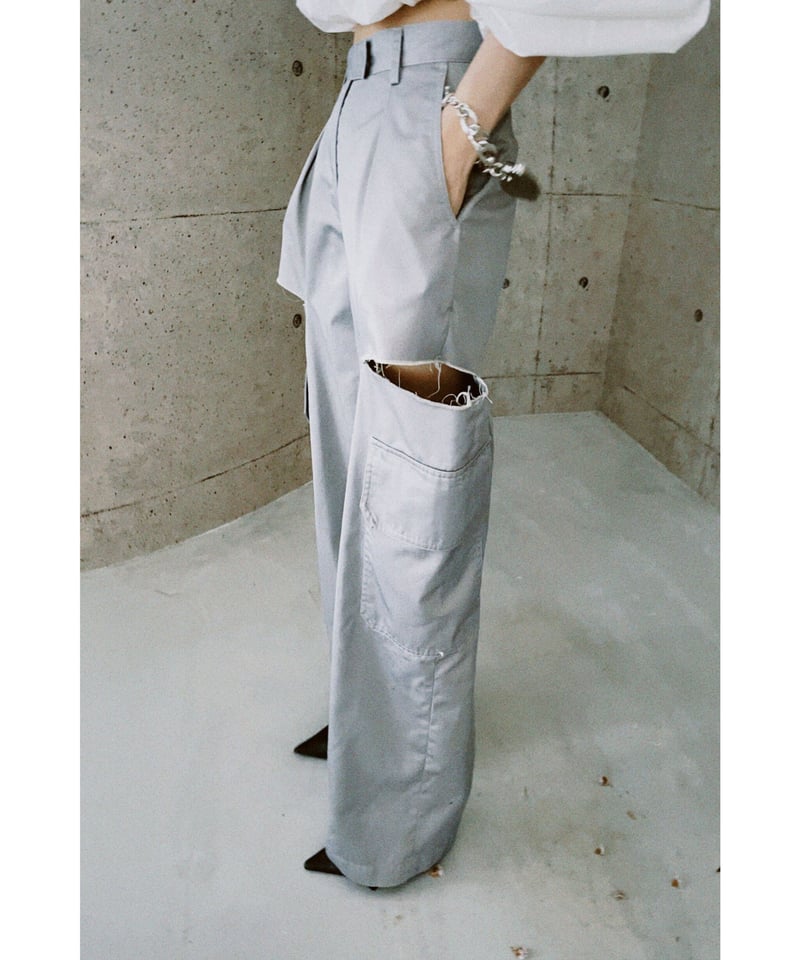 サイドカットタックパンツ / Side Cut Tack Bottoms | FICTION ...