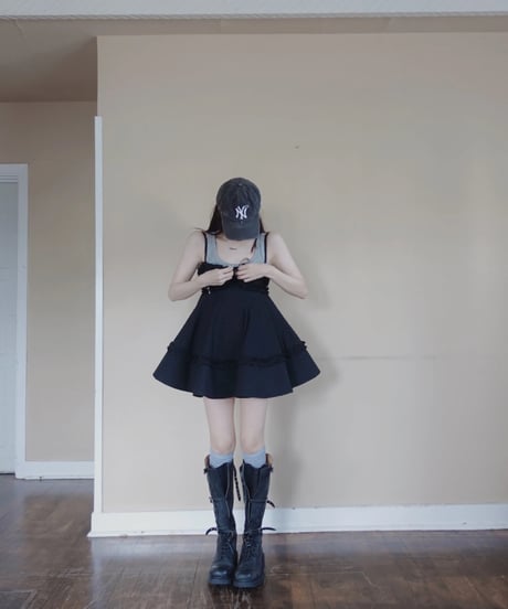 ［Black］キャミソールチュニックドレス /Camisole Tunic Dress
