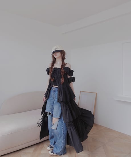 【Black】ガウンドレス/Gown Dress