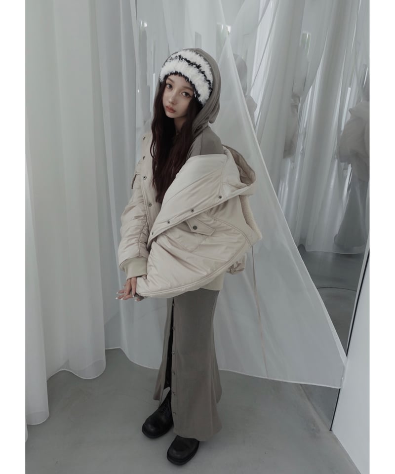 フードロングワンピース/Hooded Long One-Piece | FICTION TOK