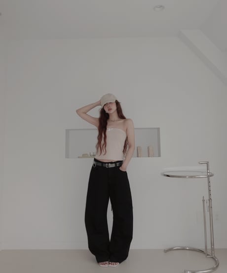 【Black】バレルデニム / BarrelLeg Denim