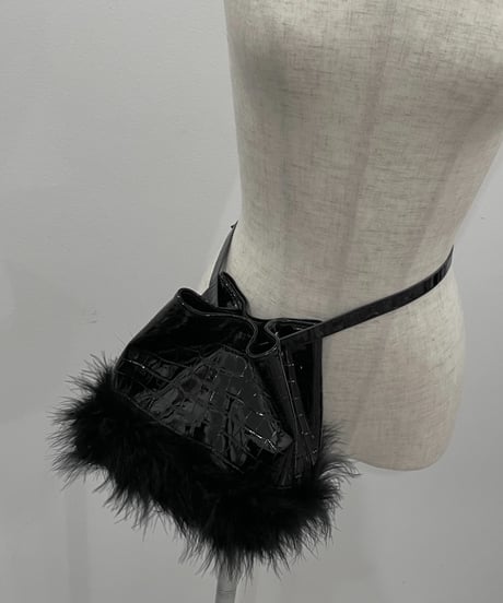 エナメルクロコフェザーバック / Enamel Croco Feather Bag