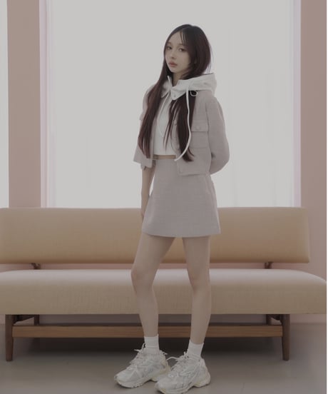 【DustyPink】ツイードジャケット/Tweed Jacket
