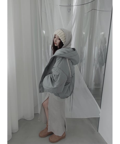 フードロングワンピース/Hooded Long One-Piece