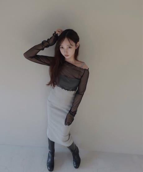 【Basic Collection】シアークロップドトップ-Short- /Sheer Cropped Top