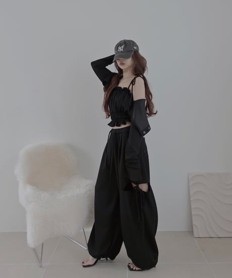 2wayサイドカットタックパンツ（＋リボンシュシュ）/2way Side Cut Pants（＋Ribbon Chouchou）