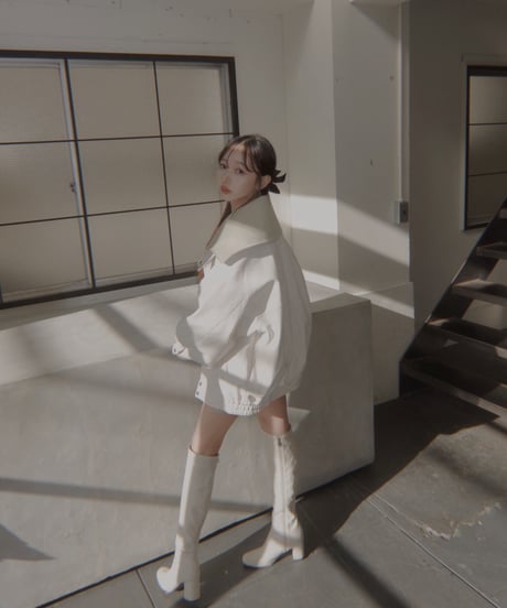 ［mini］ハーフジップアップスリットミニワンピース / Half Zip-up Skit MiniOne-Piece